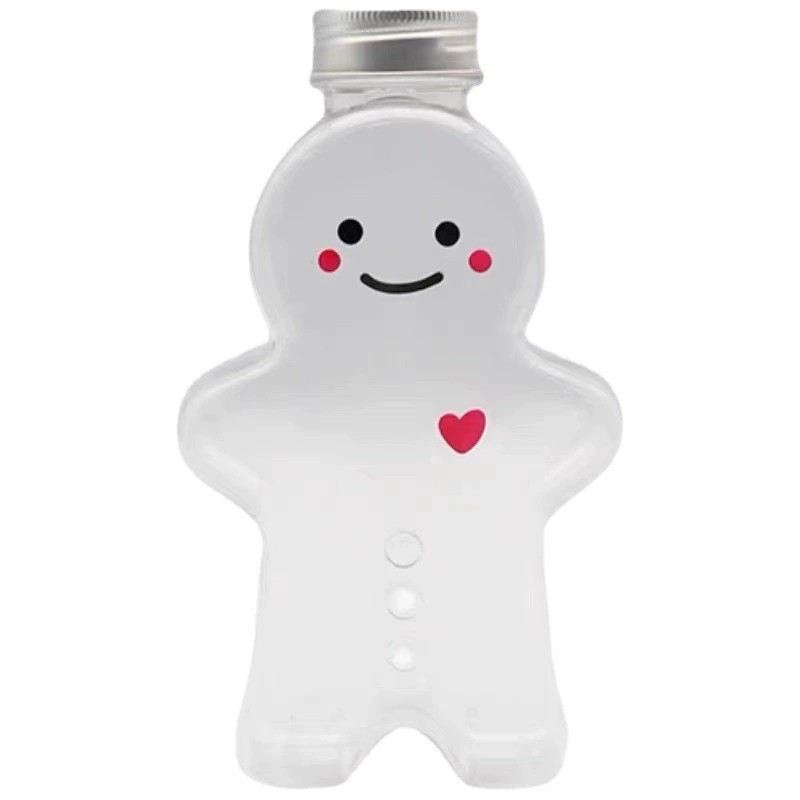 Gingerbread Bottle Factory - 16oz Custom Plastic Coffee Milk Fruit Beverage Drinking Bottle