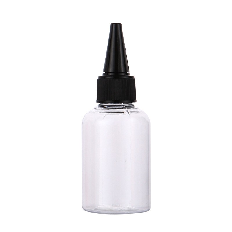 Mini Squeeze Bottle Manufacturer - 50ml PET Plastic Twist Top Cap Hair Oil Applicator