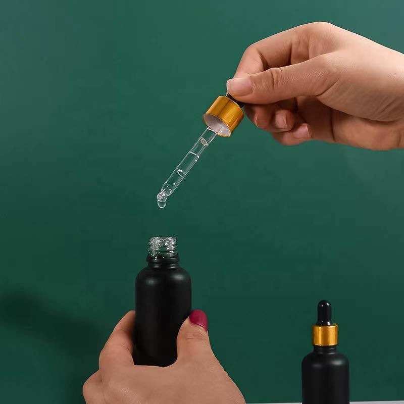 Matte Dropper Bottle Factory - 5ml-100ml Glass Pipette Graduated Matte Black Essential Oil