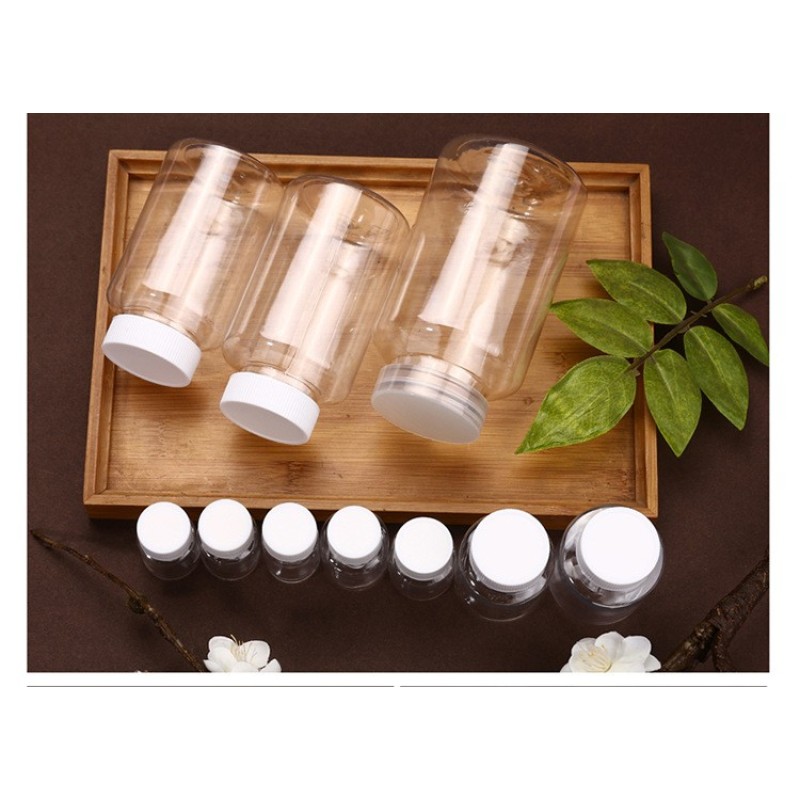 Screw Cover Bottle Manufacturer - 15ml-500ml Transparent PET Plastic Seal Container with Cover