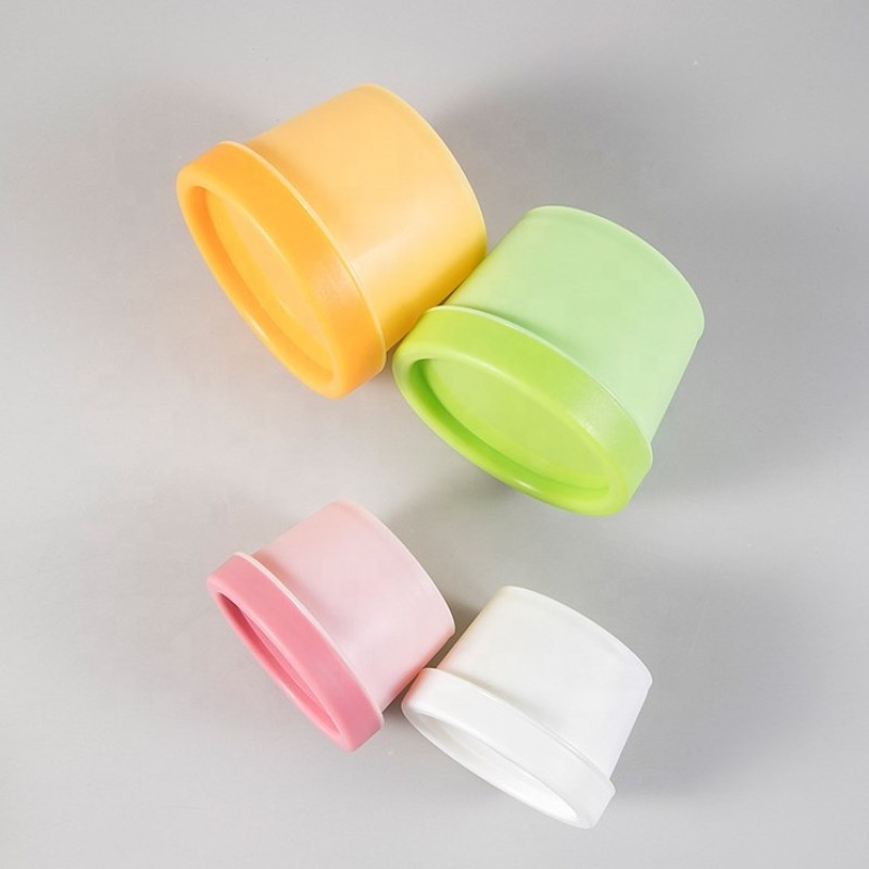 Cosmetic Plastic Jar Manufacturer - 50ml-200ml Matte Black Pink Green PP Cone Shape Jar