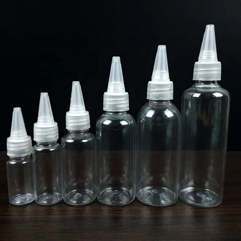 Twist Top Cap Bottle Manufacturer - 100ml-250ml PET Clear Amber Bullet Shape Hair Oil Squeeze