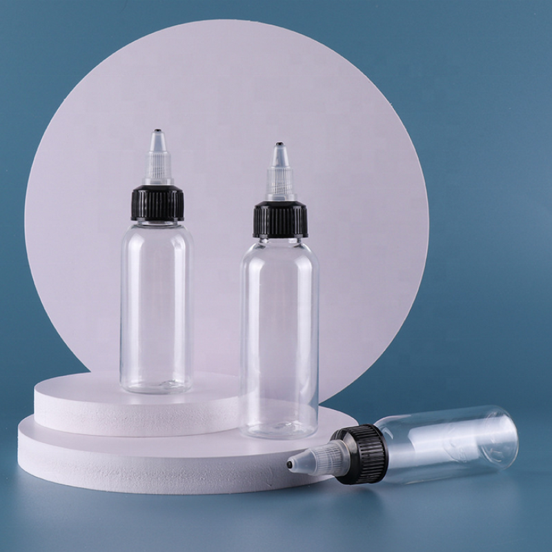 Twist Top Cap Bottle Manufacturer - 100ml-250ml PET Clear Amber Bullet Shape Hair Oil Squeeze