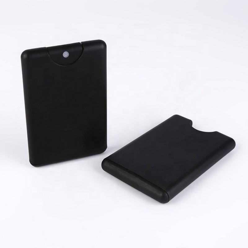 Credit Card Spray Bottle Factory - 20ml Empty White Portable PP Plastic Pocket Hand Sanitizer