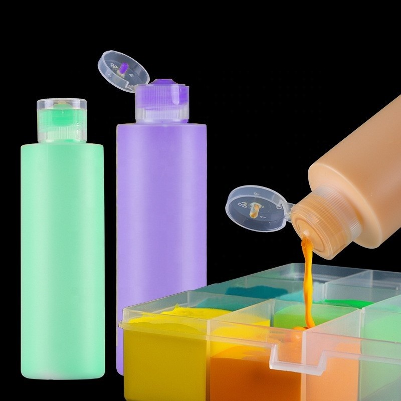 Squeeze Bottle Supplier - 200ml HDPE Plastic Lotion Bottle with Flip Top Screw Cap