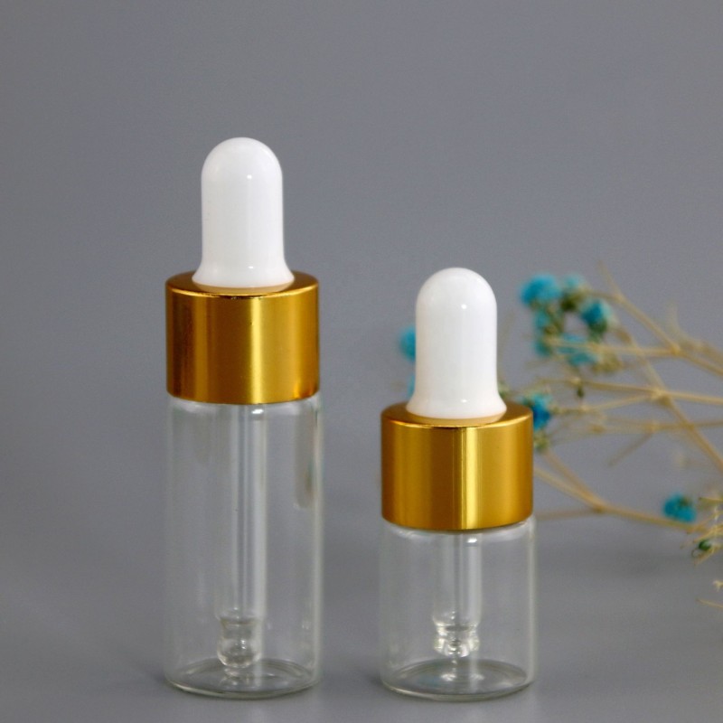 Cosmetic Dropper Bottle Supplier - 5ml 10ml Thin Glass Clear Essential Oil Dropper Bottles