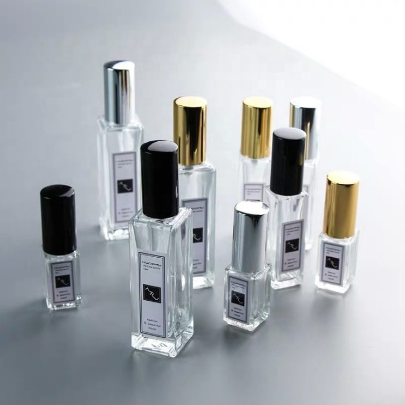 Square Atomizer Bottle Supplier - 3ml-100ml Clear Square Fine Mist Spray Glass Perfume Bottle