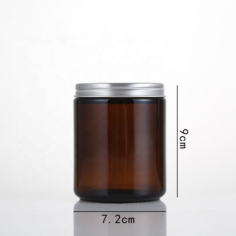 Glass Candle Jars Factory - 100ml-250ml Empty Wide Mouth Glass Candle Jars with Aluminum Lid