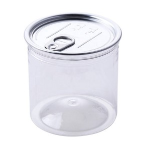 Food Container Factory - 150ml-500ml Clear Pet Plastic Candy Jar With Aluminum Cap