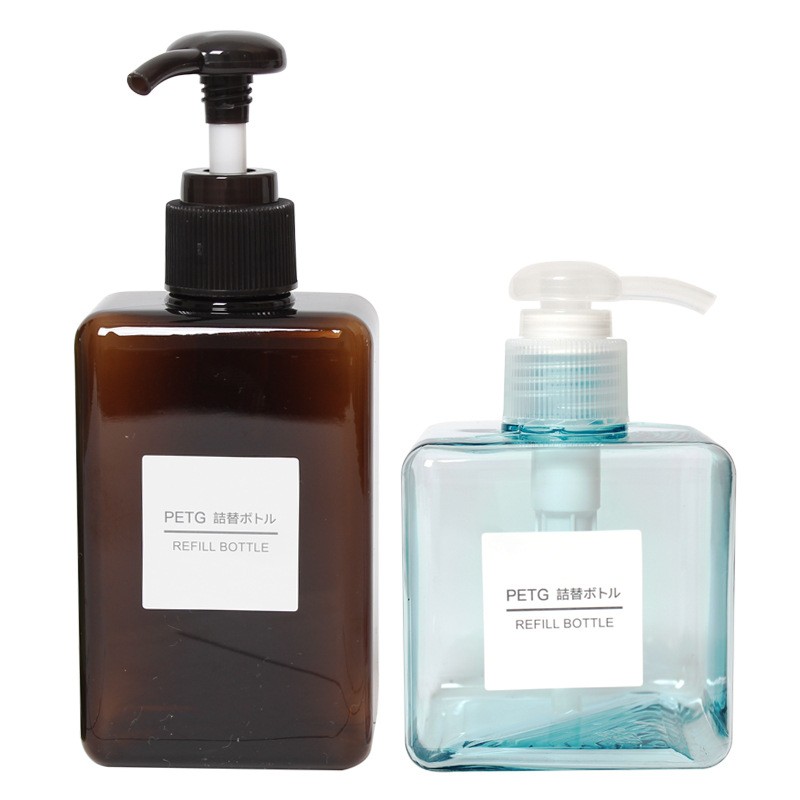 Lotion Pump Bottle Factory - 8oz 250ml Square PETG PP Plastic Soap Shampoo Dispenser