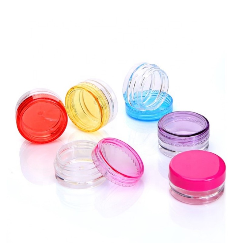 Nail Art Jar Factory - 3g 5g Portable Plastic Empty Eyeshadow Makeup Cream Lip Balm Pot