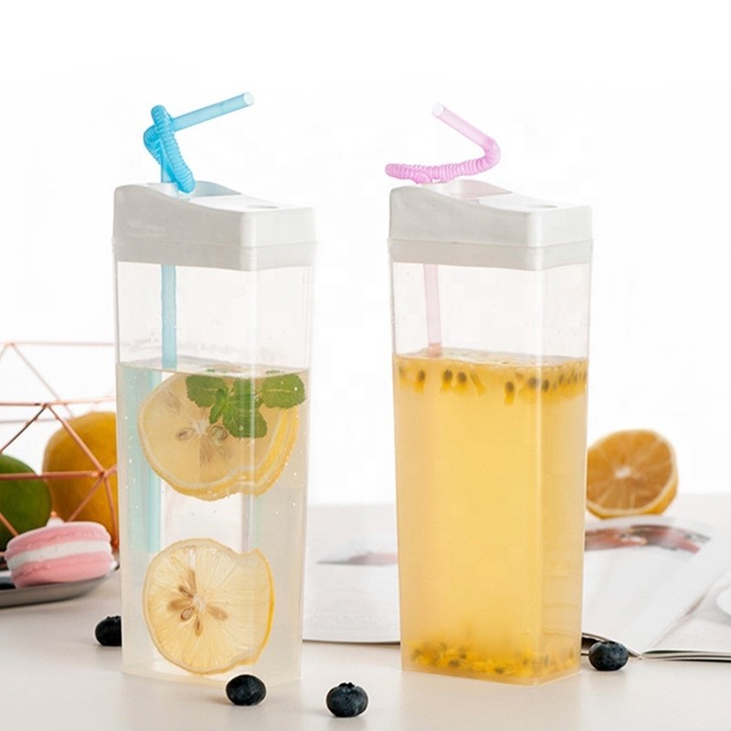 Round Juice Bottle Supplier - 300ml-500ml Clear Round Juice Drinking Plastic Water Bottle