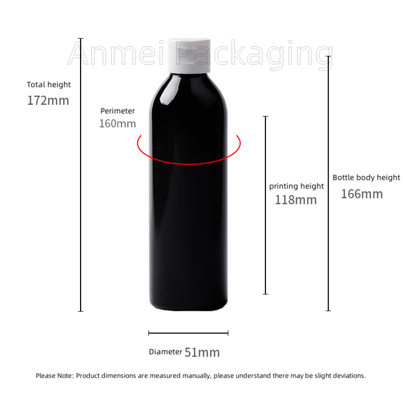 Flip Top Cap Bottle Manufacturer - 8oz 250ml Black Amber White PET Transparent Squeeze Gel Bottle