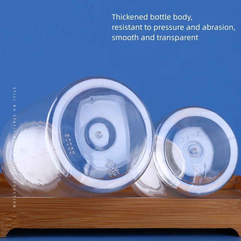 Screw Cover Bottle Manufacturer - 15ml-500ml Transparent PET Plastic Seal Container with Cover