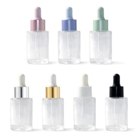 Skin Care Serum Bottle Factory - 30ml 1oz Clear Matte Glass Dropper Bottle for Essential Oil