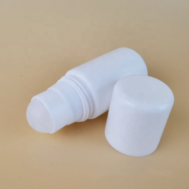 Plastic Roll on Bottle Manufacturer - 30ml 50ml HDPE White Essential Oil Empty Deodorant Container