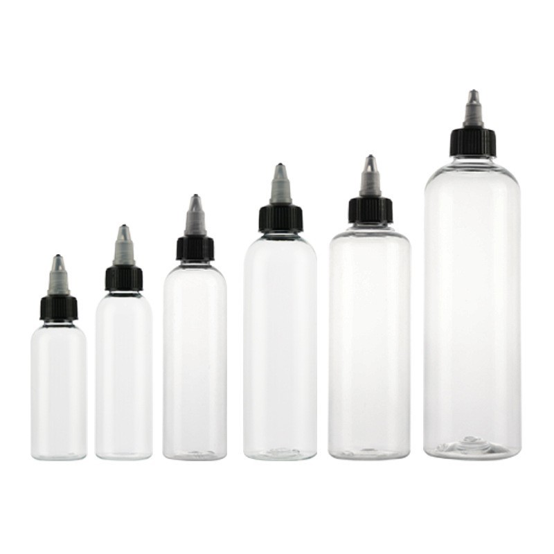 Squeeze Bottle Supplier - 30ml-500ml Transparent Plastic Sauce Packaging with Black Twist Cap