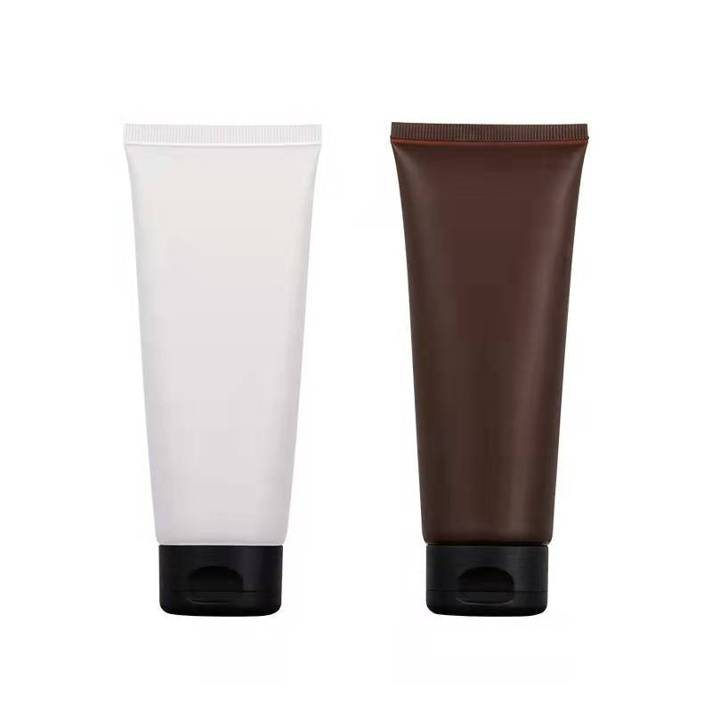 Plastic Squeeze Tube Manufacturer - 100ml Amber Frosted Empty Cosmetic Facial Cleanser Cream