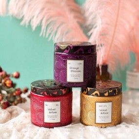 Mason Glass Candle Jar Manufacturer - 220ml 7OZ Large Size Colored Empty Container Metal Lid