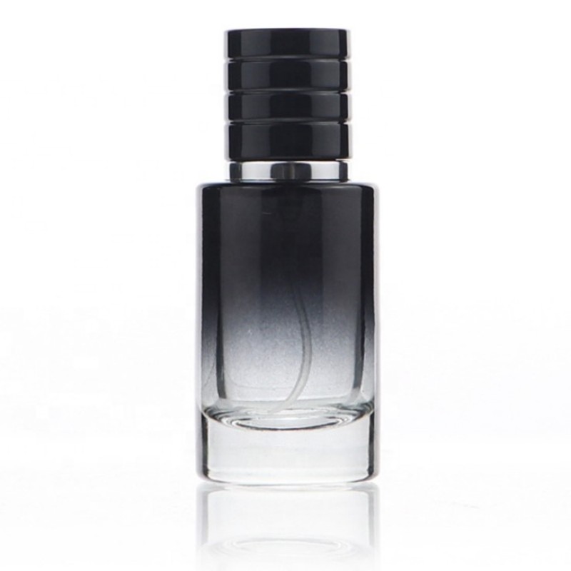 Gradient Perfume Bottle Manufacturer - 30ml 1oz Refillable Luxury Gradient Round Cylinder Glass