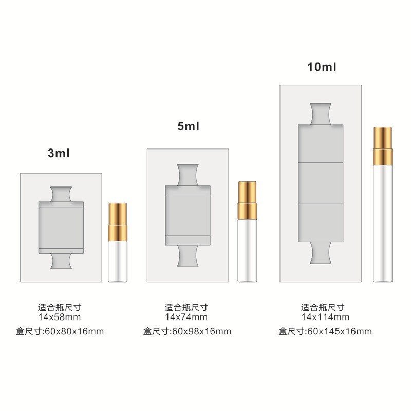 Perfume Sample Packaging Factory - New Design Carton 3ml-10ml Vial Spray Bottle Paper Box
