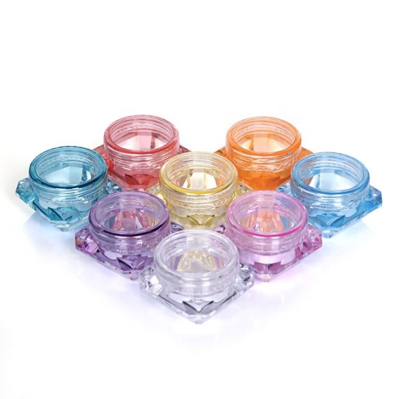 Acrylic Container Factory - 3g 5g PS Diamond Empty Clear Cosmetic Pot Jar for Eye Shadow
