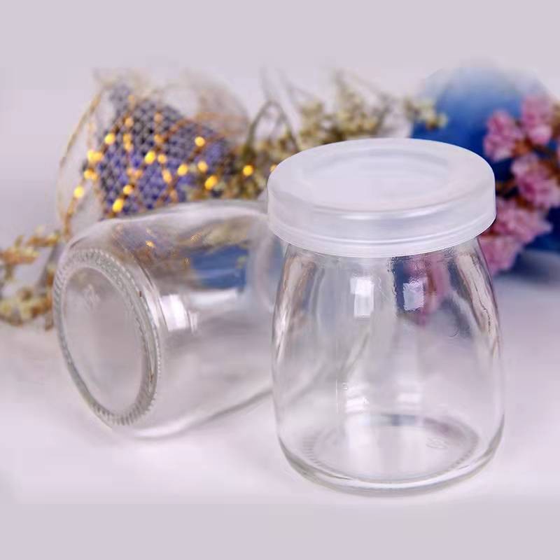 Glass Pudding Cup Manufacturer - 100ml-200ml 6oz Empty Food Storage Milk Pudding Yogurt Jars