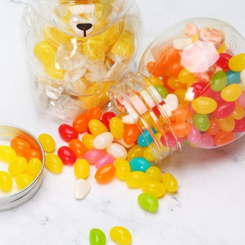 Bear Shape Bottle Factory - Food Grade PET Plastic Bear Shape Baby Food Sugar Christmas Jar