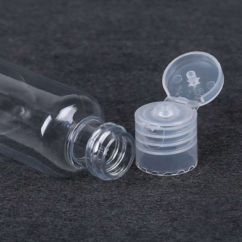Flip Cap Bottle Supplier - 30ml 50ml 100ml White PET Transparent Cosmetic Packaging