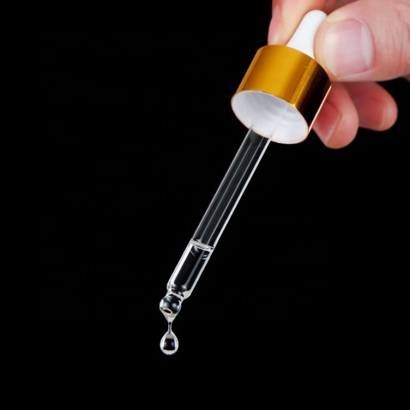 Empty Dropper Bottle Factory - 80ml Round Cylinder Glass Bottle with Pipette 2.6oz