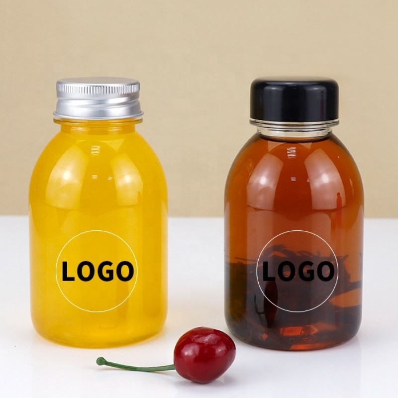 Cold Brew Bottle Manufacturer - 250ml Custom Clear Round PET Plastic Cold Press Juice Bottle