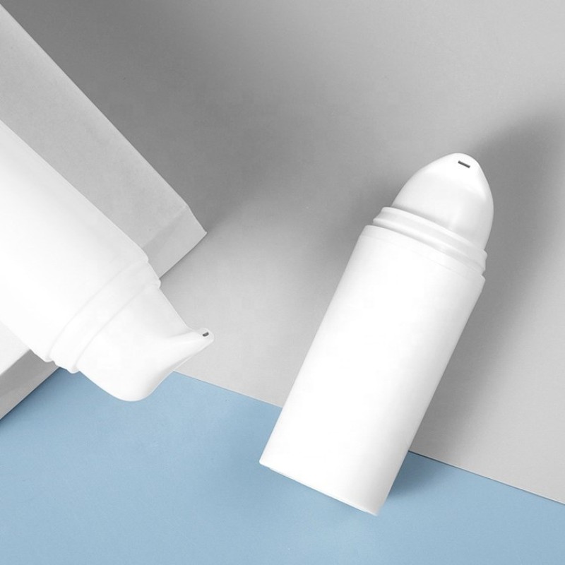 Airless Pump Bottle Supplier - 15ml 30ml 50ml White Empty PP Plastic Cosmetic Container