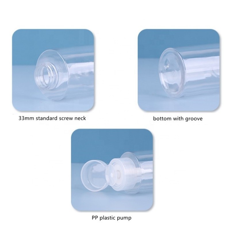 Pump Dispenser Bottle Manufacturer - 120ml-300ml Clear Liquid Cosmetic Toner Makeup Remover
