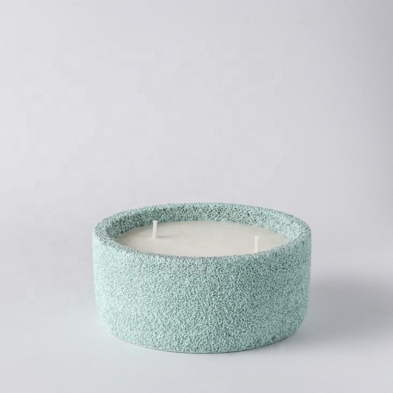 Cement Candle Cup Manufacturer - Coral Type Cement Cup Aromatherapy Fragrance Modern Design