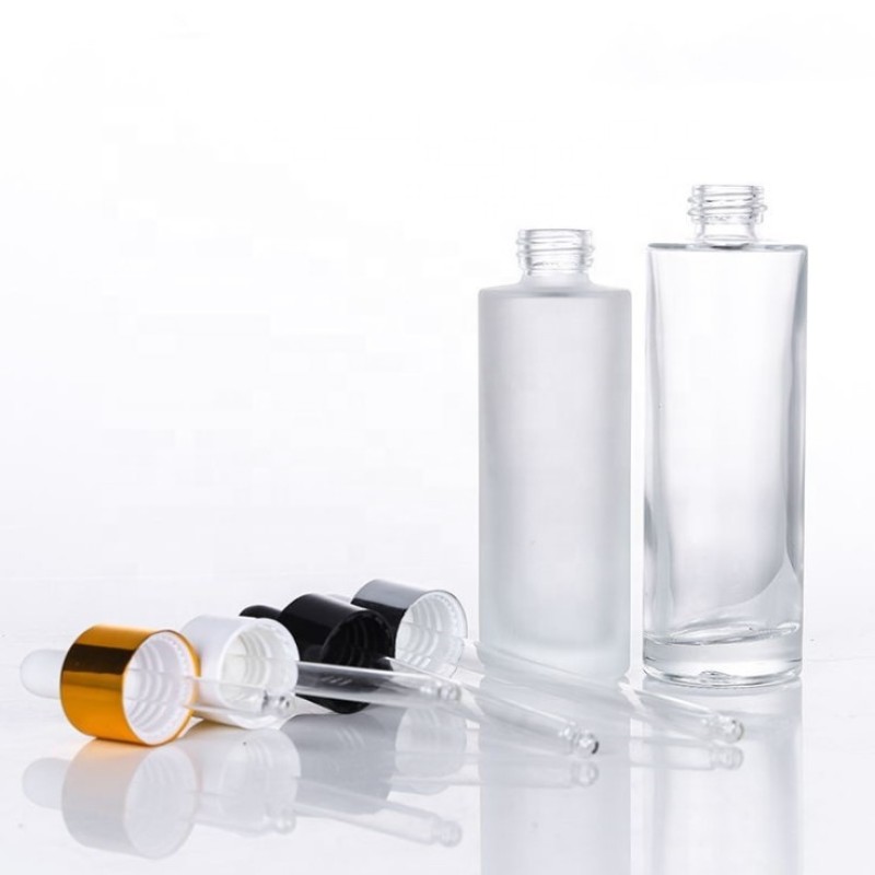 Empty Dropper Bottle Factory - 80ml Round Cylinder Glass Bottle with Pipette 2.6oz