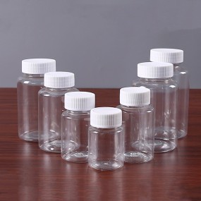 Screw Cover Bottle Manufacturer - 15ml-500ml Transparent PET Plastic Seal Container with Cover