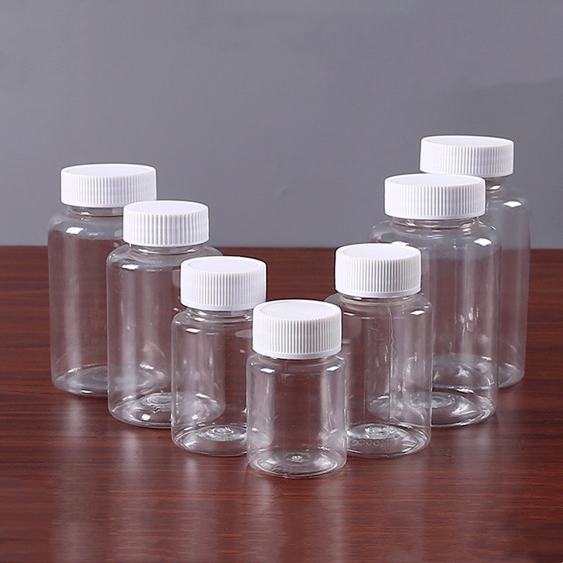Screw Cover Bottle Manufacturer - 15ml-500ml Transparent PET Plastic Seal Container with Cover