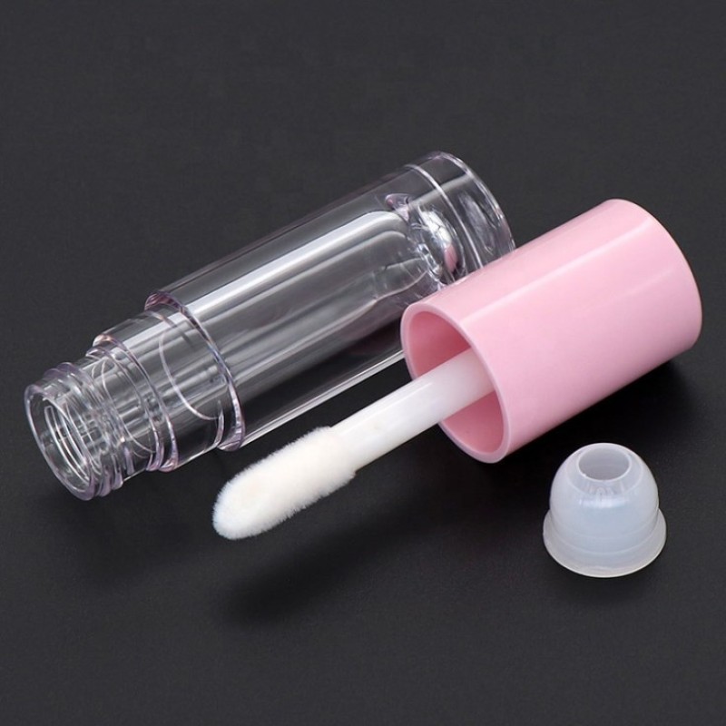 Lip Gloss Tube Supplier - 6ml Transparent Plastic Empty Thick Round Lip Balm Container