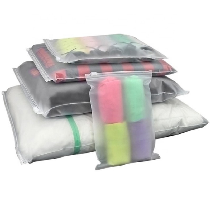 Resealable Ziplock Bag Factory - 2535cm Eco Friendly Zipper Clothes Packaging Matte Frosted Bag