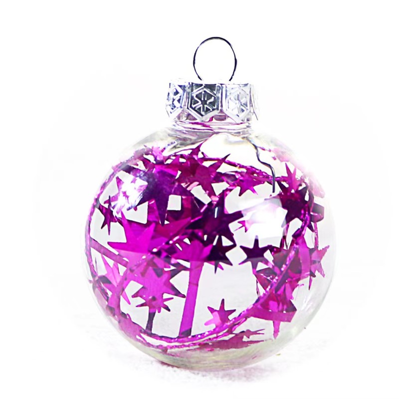 Plastic Christmas Ball Manufacturer - 60mm-80mm Indoor Outdoor Transparent Round Xmas Ornaments