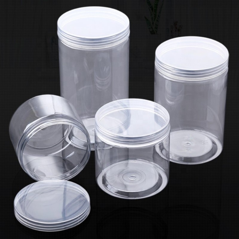 Food Container Factory - 150ml-500ml Clear Pet Plastic Candy Jar With Aluminum Cap