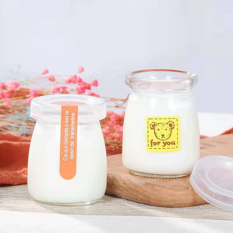 Glass Pudding Cup Manufacturer - 100ml-200ml 6oz Empty Food Storage Milk Pudding Yogurt Jars