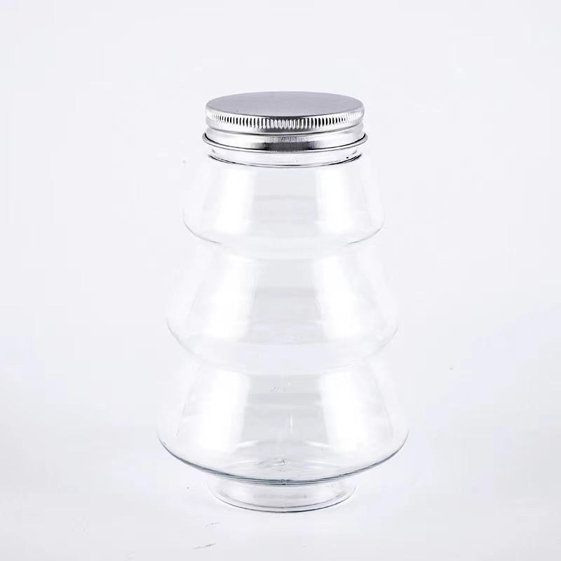Christmas Tree Bottle Factory - 500ml 16oz PET Plastic Snack Food Storage Container Juice Jar