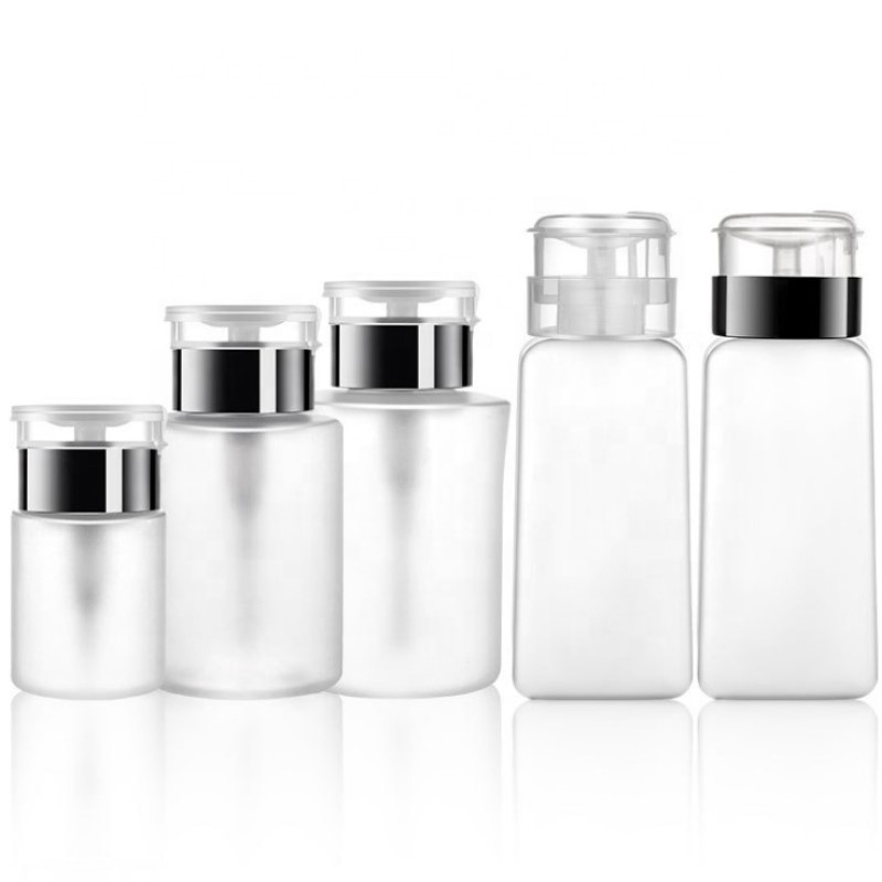 Toner Dispenser Bottle Supplier - 250ml Empty Facial Toner Press Push Down Nail Polish Remover
