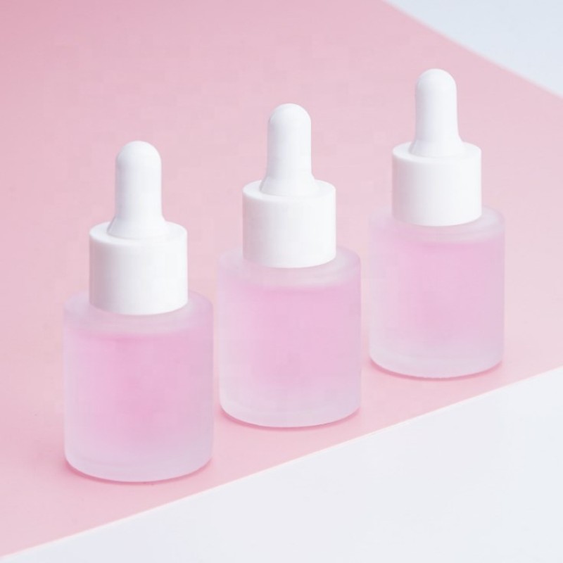 Essential Oil Dropper Bottle Manufacturer - 20ml Flat Shoulder Frosted Clear Glass with Pipette