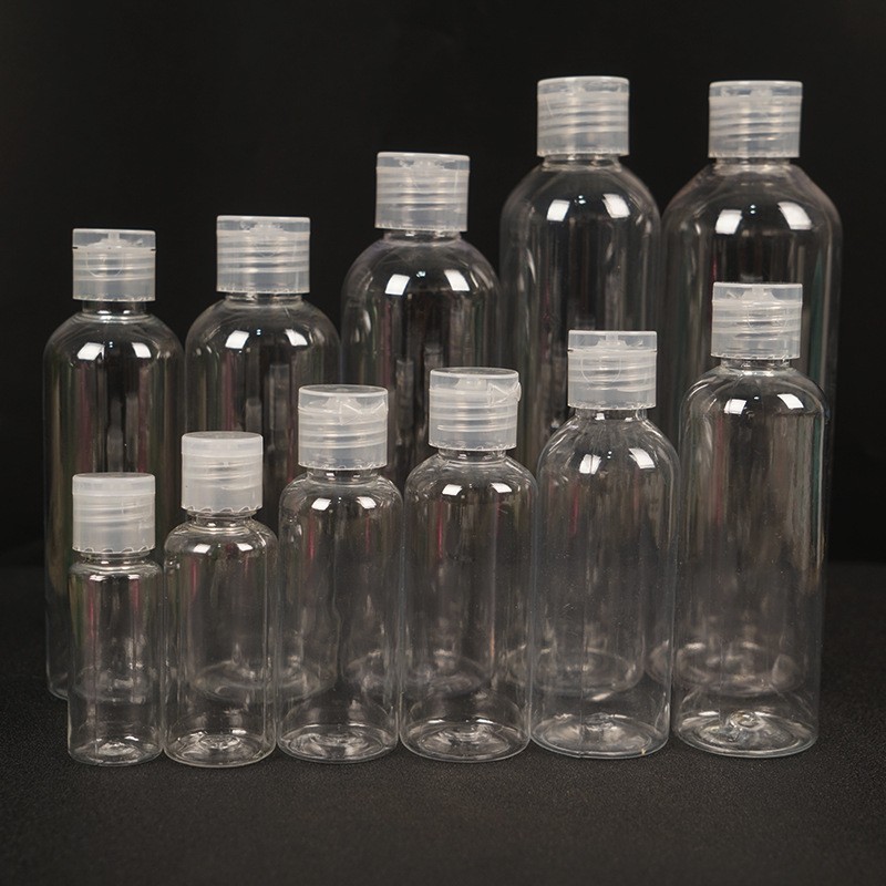 Flip Top Cap Bottle Factory - 5ml-500ml Round Shape PET Transparent Empty Squeeze Bottle