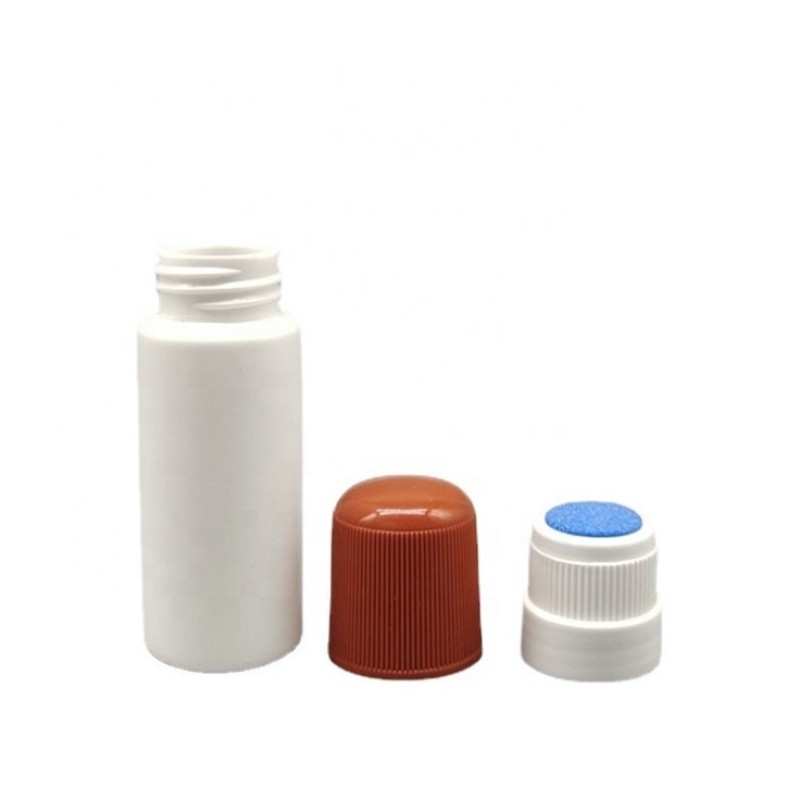Pharmaceutical Applicator Factory - 30ml-100ml PE Colorful Sponge Top Head 24/410 Liniment Bottle