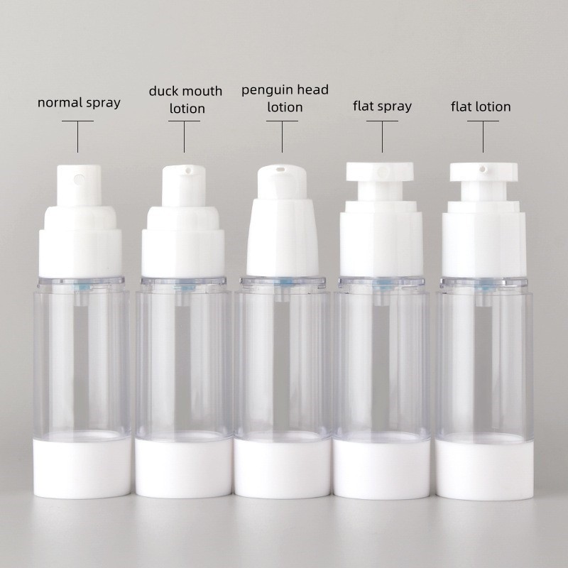 Airless Pump Bottle Supplier - 15ml-100ml Empty AS Plastic Cosmetic Serum Lotion Spray Bottle