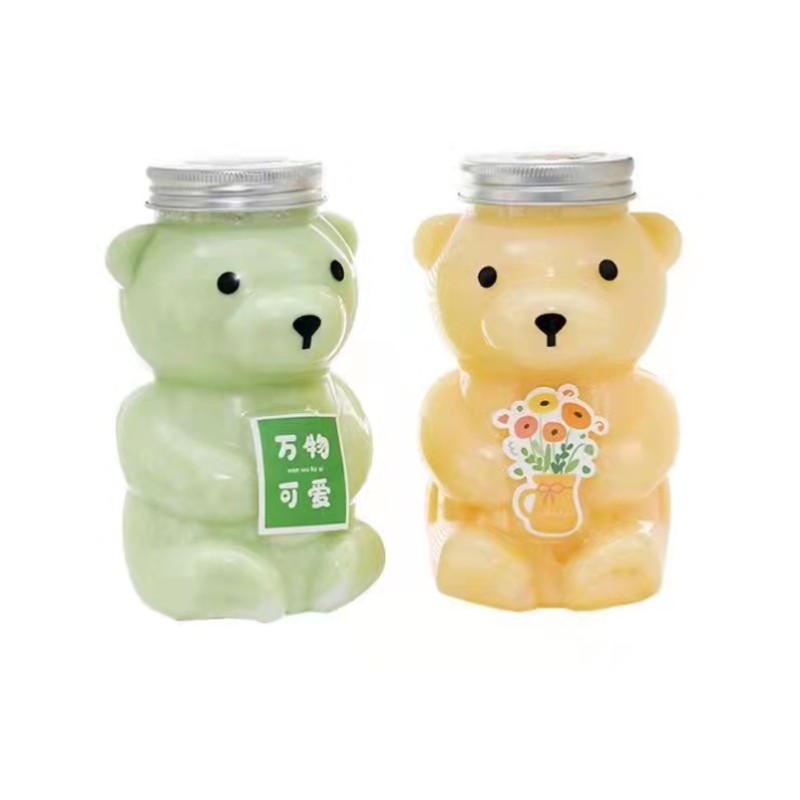 Bear Shape Bottle Manufacturer - 500ml Bear Shape Transparent Plastic Drink Bottle Eco Pet