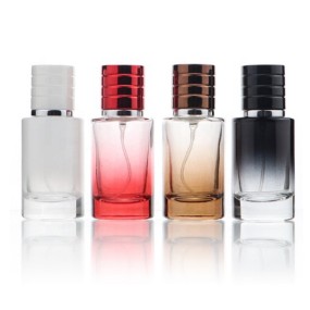 Men Perfume Bottle Supplier - 30ml Refillable Luxury Men Black Gradient Glass Perfume Spray